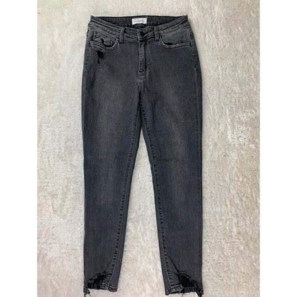 Carly Jeans Size 9 Womens Blake Stretch Mid Rise Skinny Distressed - Picture 1 of 5
